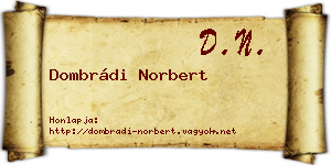 Dombrádi Norbert névjegykártya